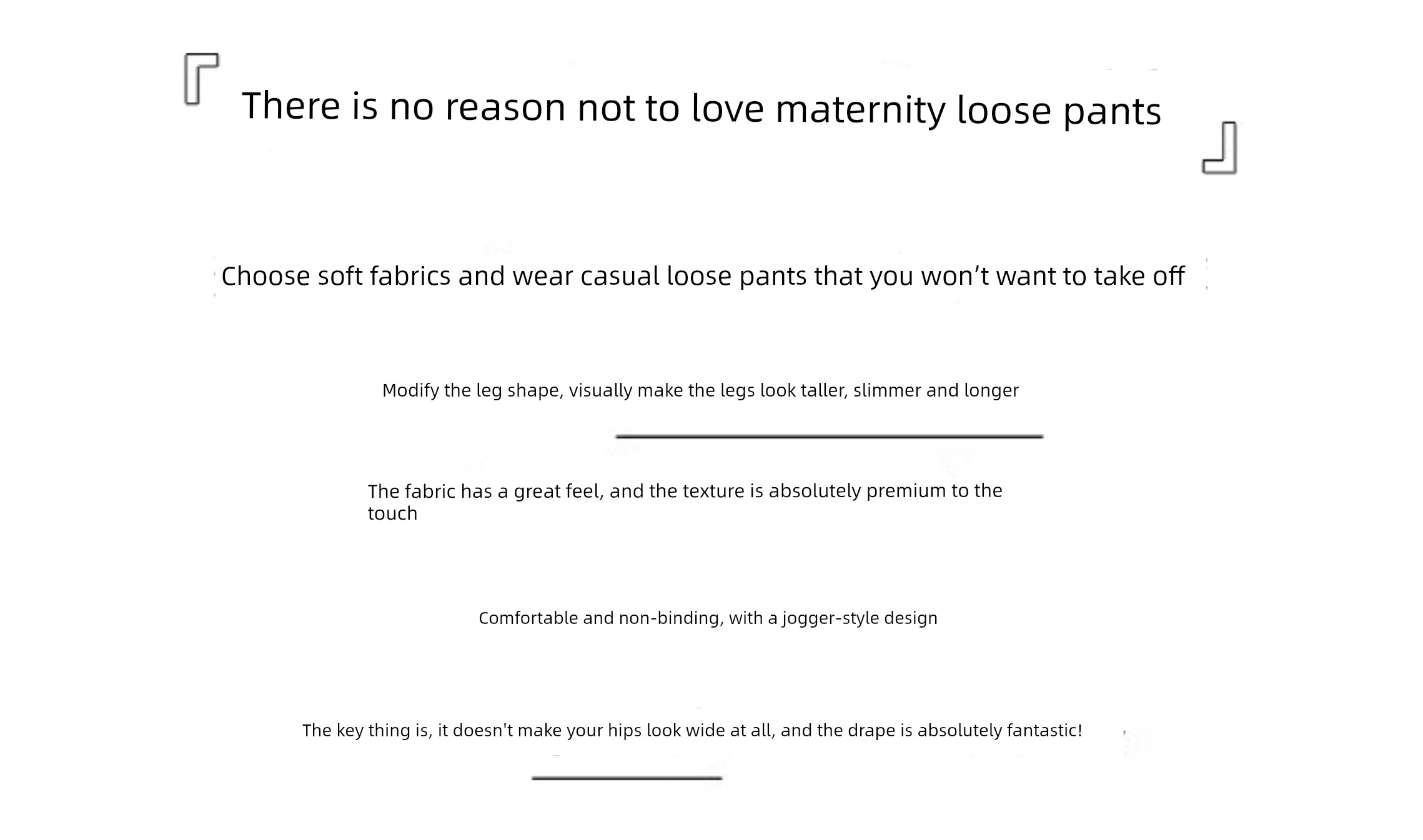 Maternity Autumn Pants for Spring and Autumn, Wide-Leg Pants for Outdoor Wear, Faux Cashmere, Casual Drapey Straight-Leg Pants, 2023 New Style — 5