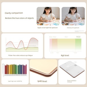 26 New Oupu Led Eye-Protection Ceiling Light for Living Room, Walnut Wood Vintage Style Wood Grain Eye-Protection Lamp G