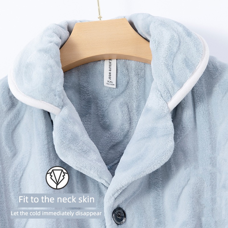 thickening Flannel man winter teenagers pajamas