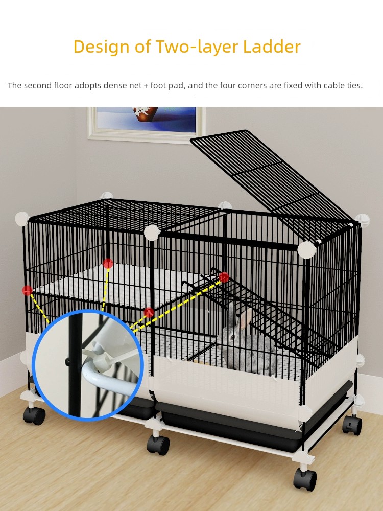 兔子籠子室內專用家用自動清糞防噴尿特大號窩養寵物兔雙層別墅屋