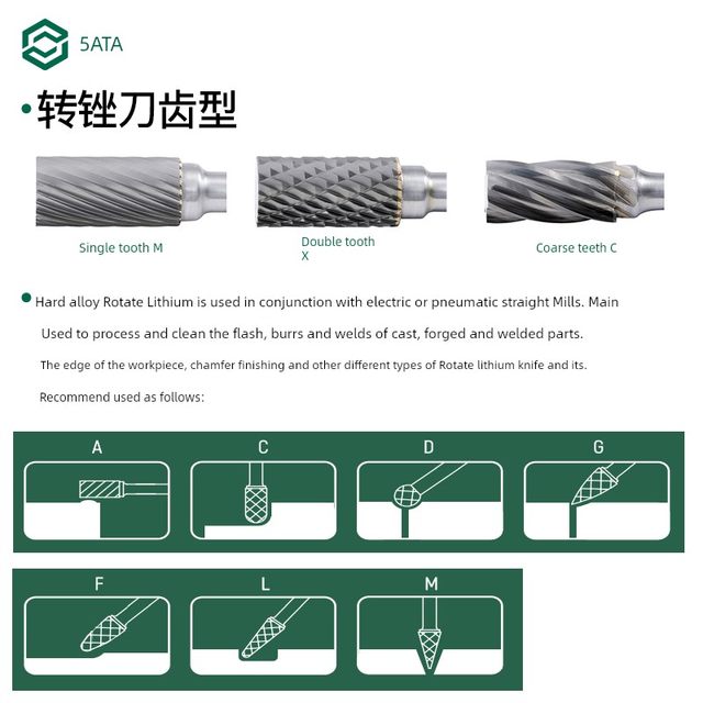 世达硬质合金旋转锉电动金属打磨刀电磨机钻头圆柱单双齿抛光工具