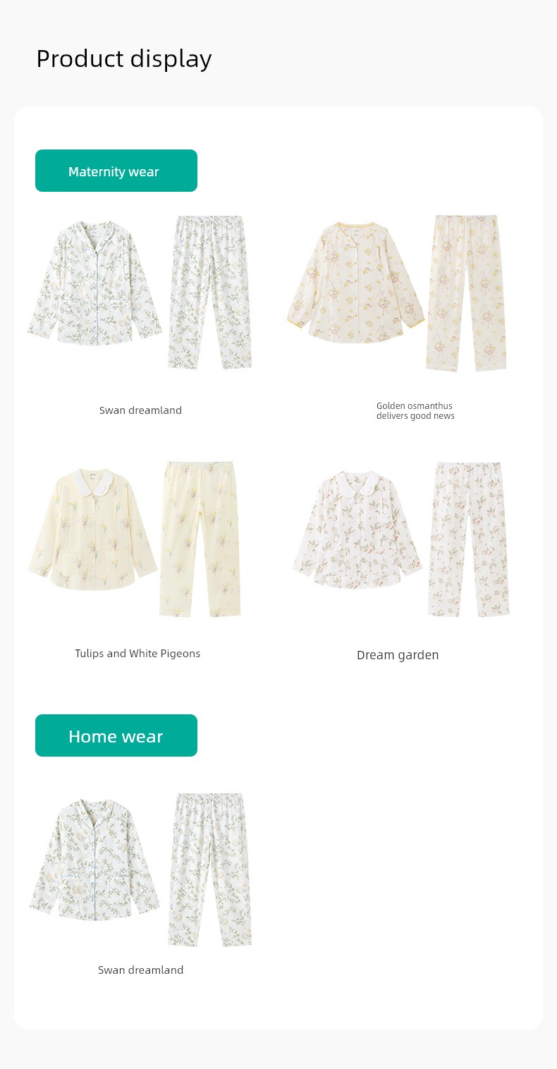 [New Product] Cotton Era Maternity Gauze Home Clothes Pure Cotton Comfortable Nursing and Postpartum Pajamas for Women — 5