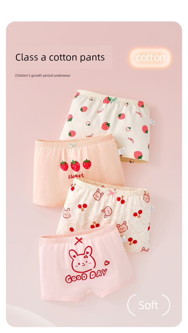 Girls' Underwear for Junior High School Students, Pure Cotton, Class A, Four-Corner Boxer Shorts That Don'T Pinch the Buttocks, for Older Girls — 5