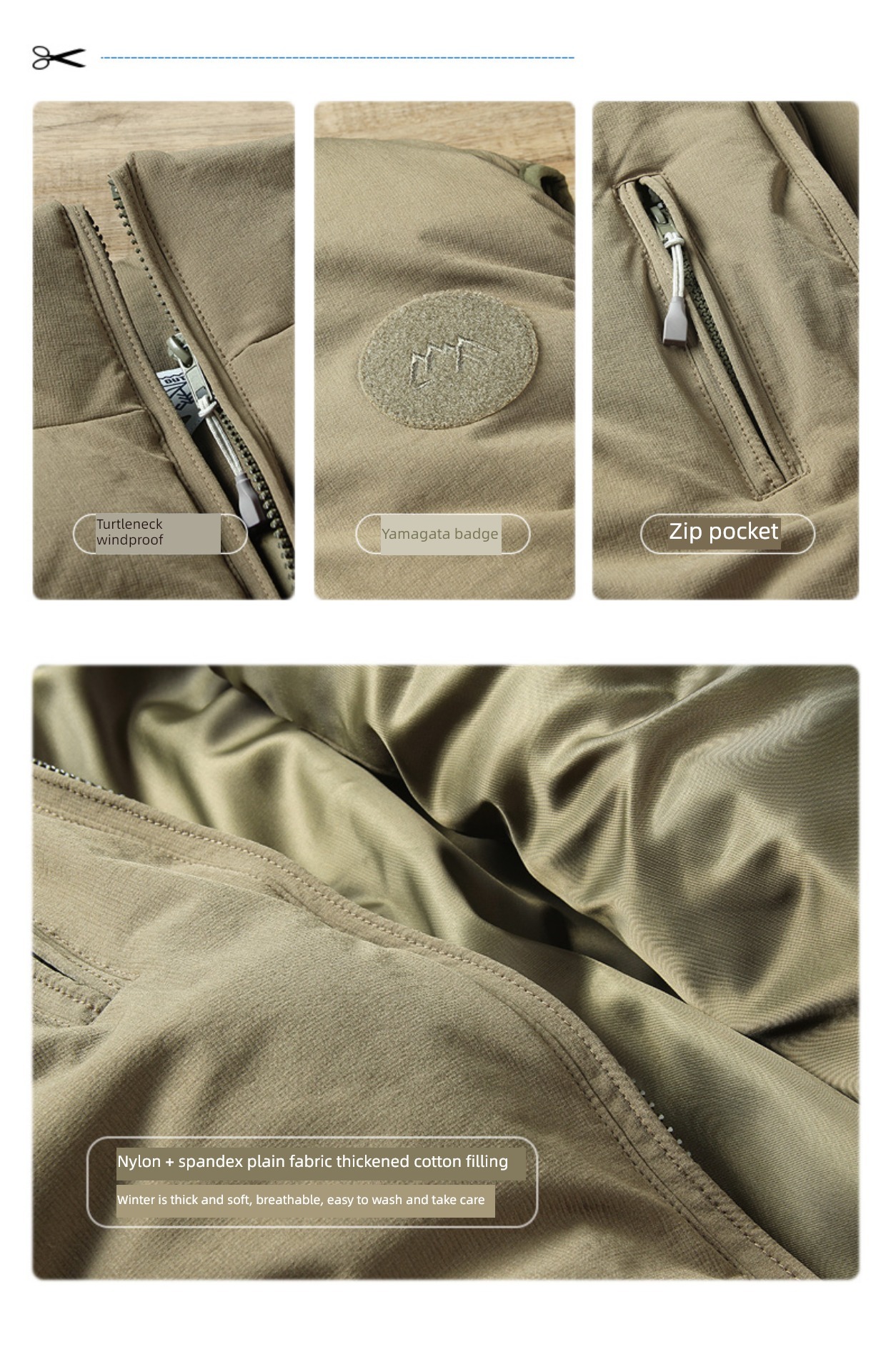American style keep warm thickening Mountain system work clothes loose coat Cotton vest