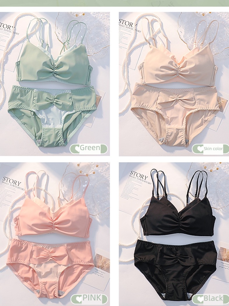 Beautiful back Small chest Gather together Wireless  suit girl Underwear