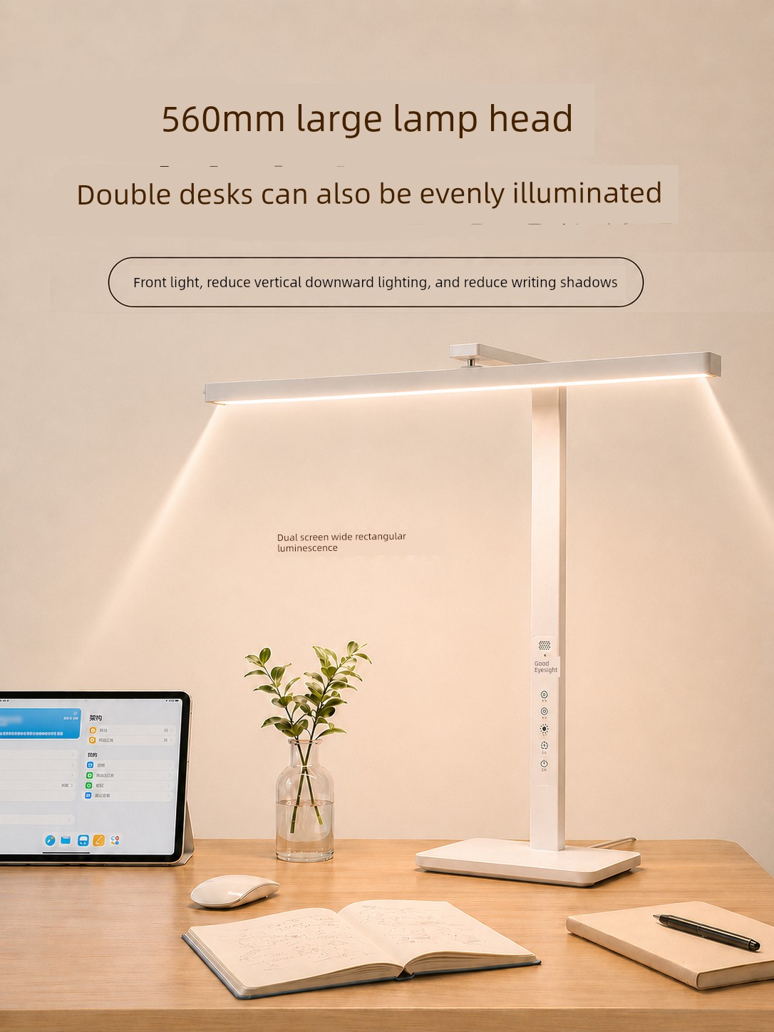 Good Vision Eye Protection Lamp, Desk Lamp for Studying, Dedicated for Students Doing Homework, Children's Desk, Bedside, Full-Spectrum Anti-Myopia
