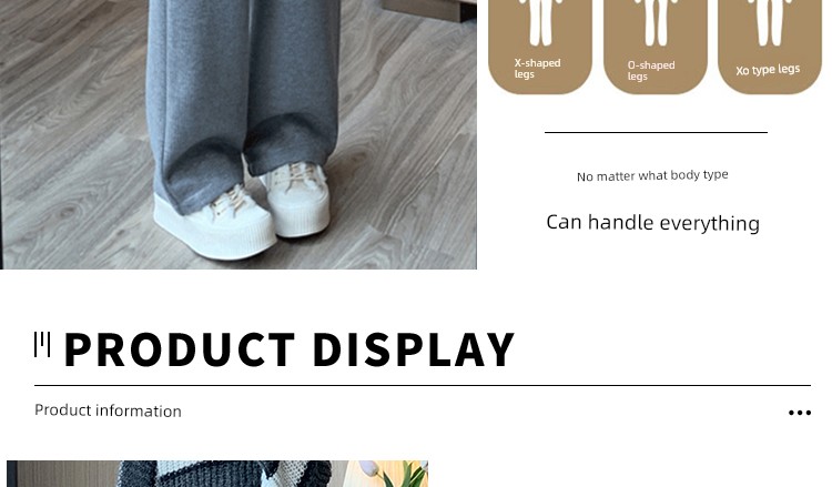 Maternity Autumn Pants for Spring and Autumn, Wide-Leg Pants for Outdoor Wear, Faux Cashmere, Casual Drapey Straight-Leg Pants, 2023 New Style — 22