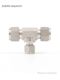 Stainless steel 316L card sleeve diameter tee, reducer diameter T-type tee, medium and large card sleeve tee, side diameter 1/4 inch