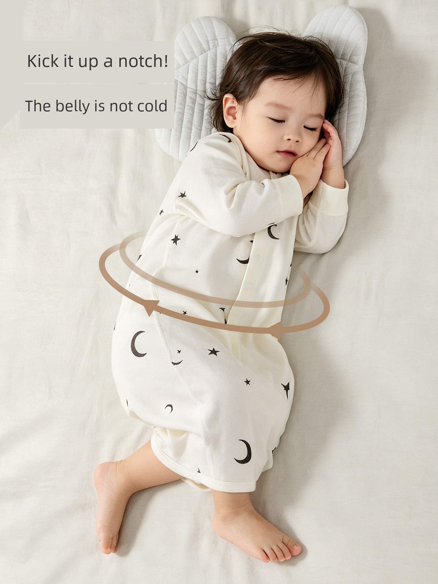 Baby Pajamas, Baby Nightgown, Autumn One-Piece Clothing, Pure Cotton, Thin Long-Sleeved Autumn and Winter Sleeping Bag for Young Children, Boys