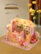 DIY cottage loft cake shop handmade mini small house model assembled doll house birthday gift women