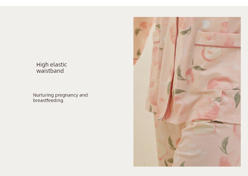Sohiwoo Postpartum Clothing Autumn and Winter Style Pure Cotton Sweat-Absorbent Pajamas for Pregnant Women Special Postpartum Nursing Home Clothes — 47