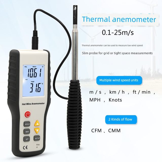 Xinsite HT9829 Thermal Anemometer Air Volume Meter High-sensitivity Anemometer Air temperature and air volume measurement