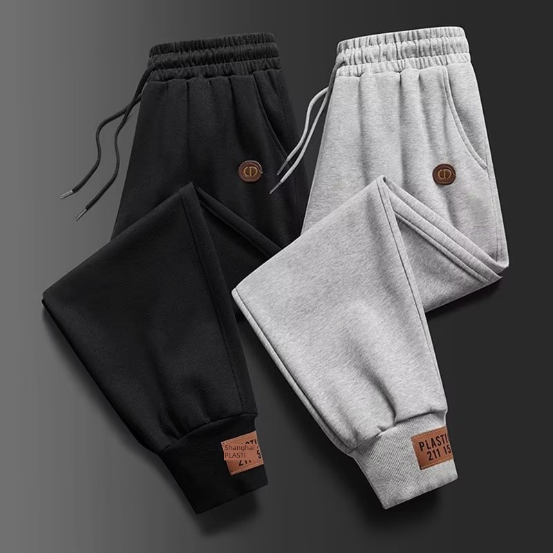 Pounds Autumn and winter cold-resistant keep warm Plush motion trousers
