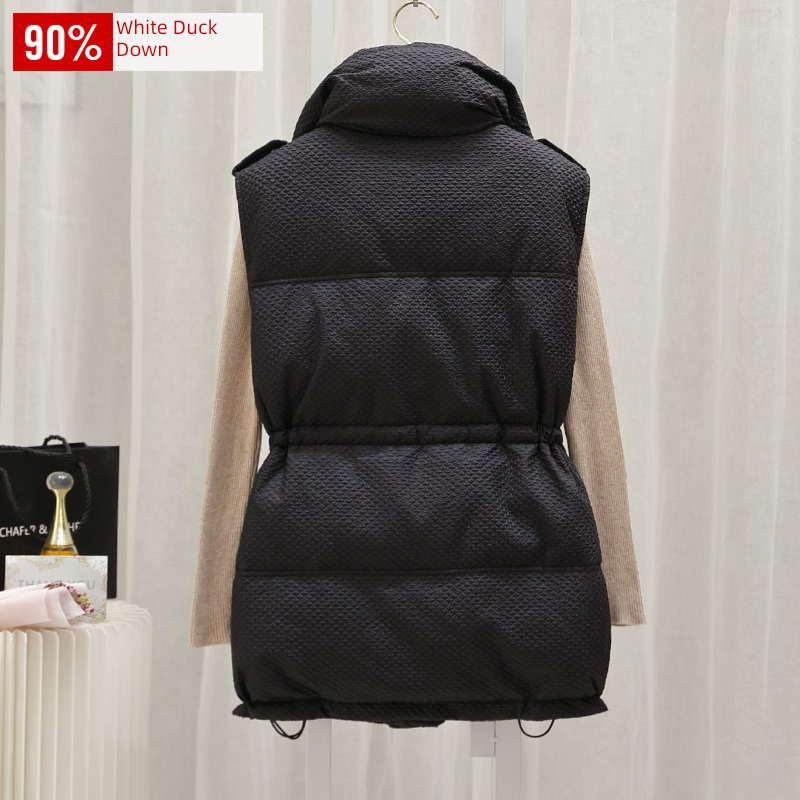 Internet celebrity Women's money Close your waist Foreign style European goods down Vest
