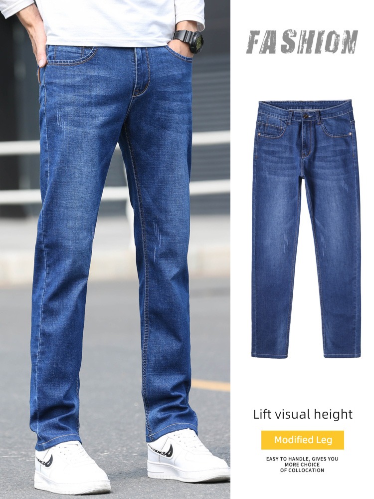 NGGGN Autumn clothes Straight cylinder Plush thickening Jeans