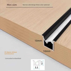 Oblique Light-Emitting Line Light Cabinet Light Led Anti-Glare Wardrobe Light Linear Light Embedded Light-Emitting Lamp 