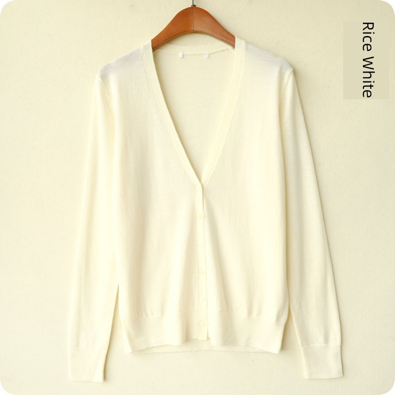 External order Tail goods Women V-neck wool Cardigan Spring