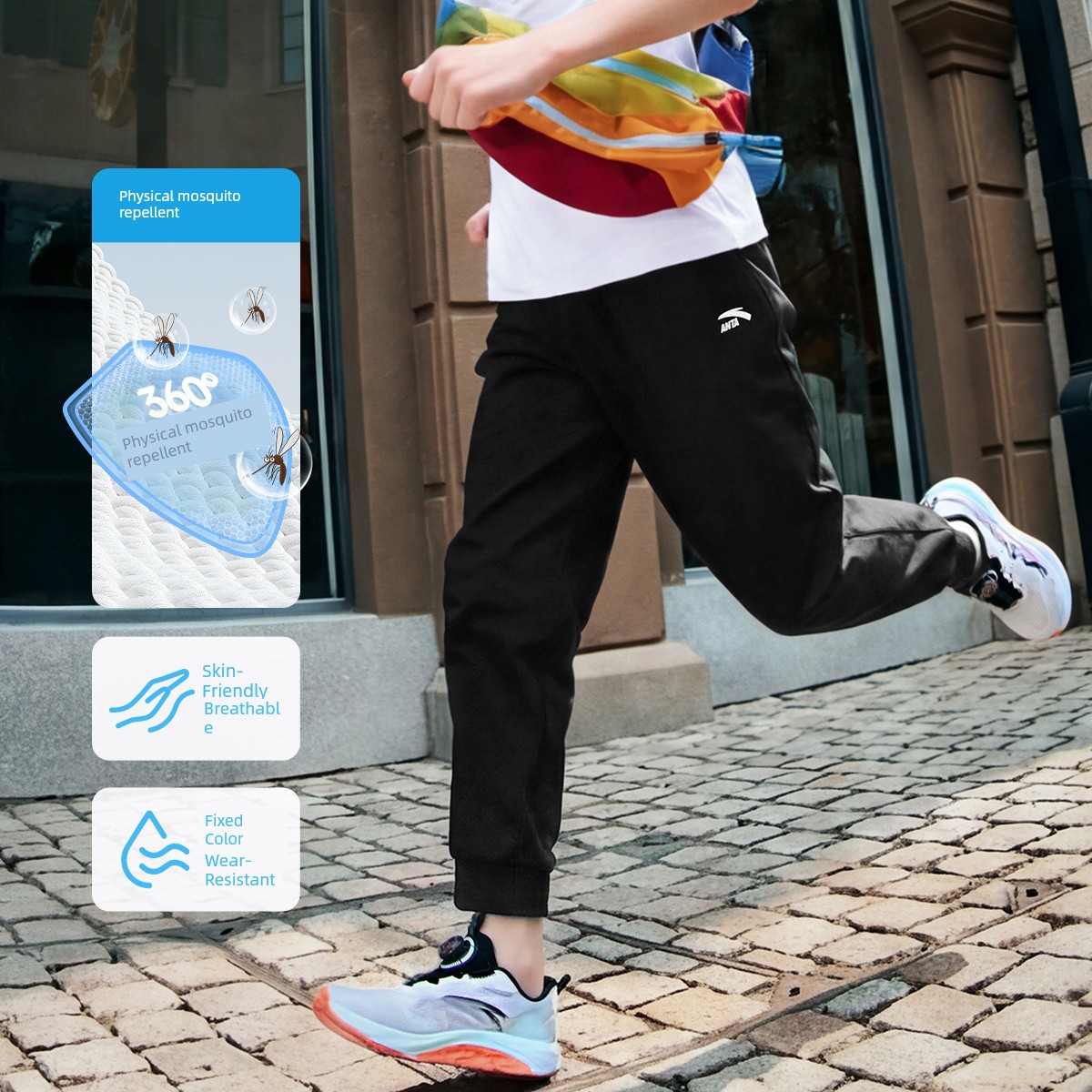 Anta Kidsren's Clothing Boys' Pants Spring and Autumn Quick-Drying Long Pants 2026 New Autumn Sweatpants Youth Sports Pants — 4