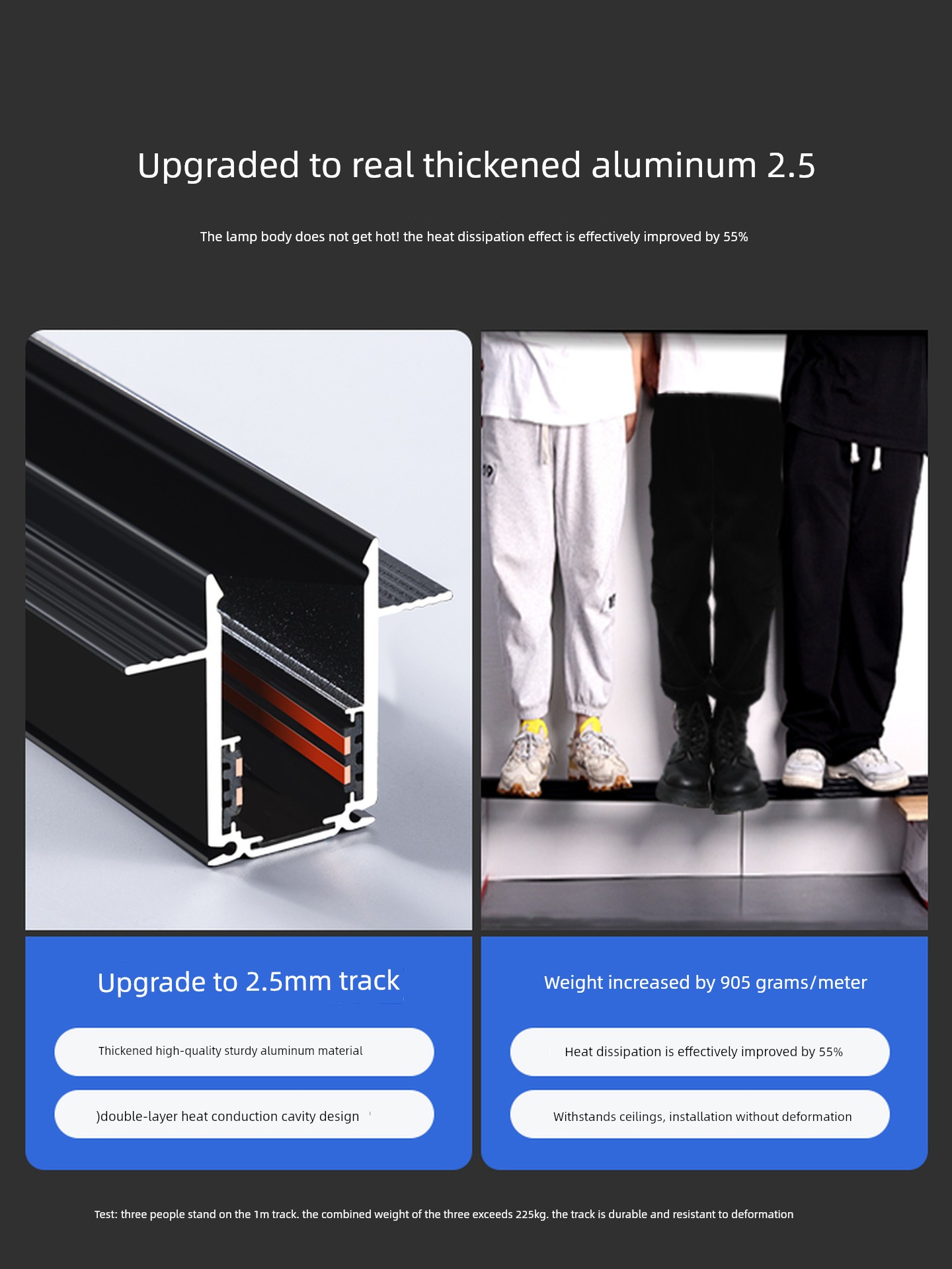 Magnetic Track Light Embedded in the Ceiling, No Main Light, Eye-Protection Floodlight for the Living Room, Frameless Track, Pre-Installed Surface-Mounted Track Slot