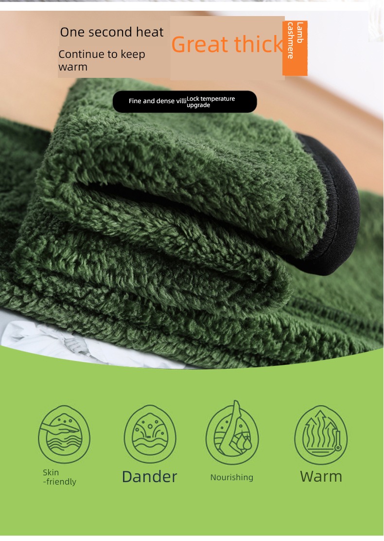 Autumn and winter Lamb cashmere thickening elastic force Self-cultivation Leggings