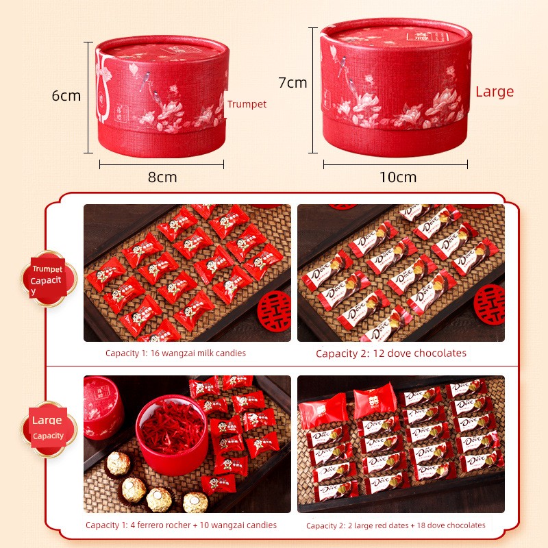 New Style Non-Foldable Wedding Candy Box, High-End Hand-Held Candy Packaging, Wedding Candy Box, Hand-Held Return Gift Box