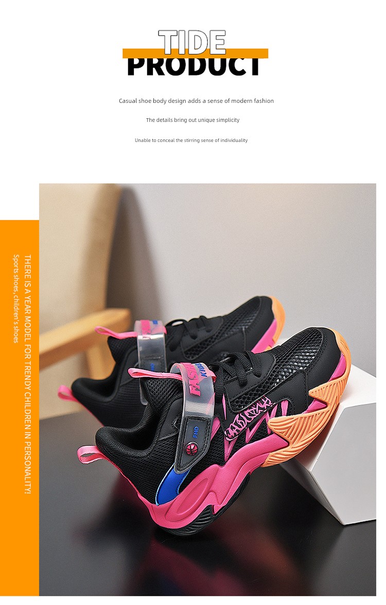 Zurich's New Girls' Sports Shoes for Autumn Are Breathable and Lightweight Children's Shoes for Older Children, Non-Slip and Dirt-Resistant Running Shoes — 2