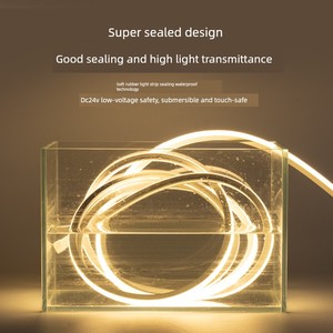Led Silicone Soft Light Strip Embedded 12V24V220V Waterproof Curved Linear Surface-Mounted Flexible Cabinet Linear Light