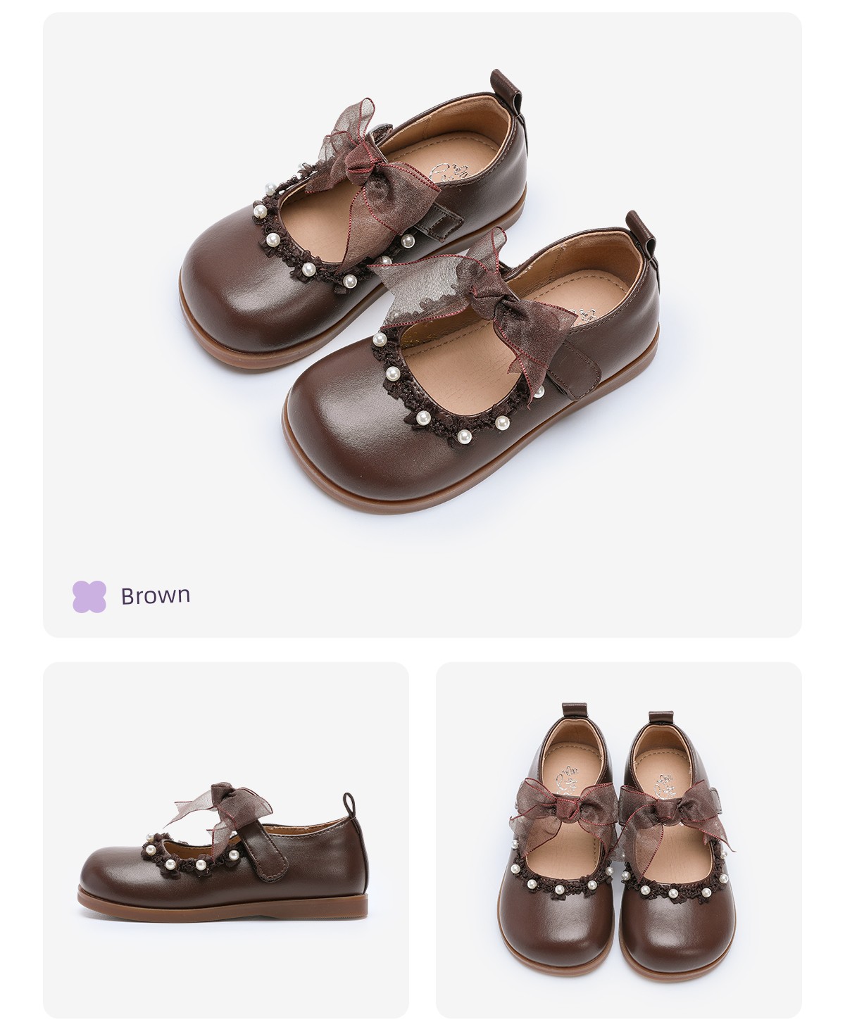 White Kids Soft Bottom Women's Baby Fall and Winter Princess Shoes — 23