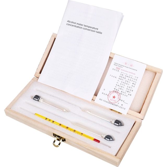 Alcohol meter, liquor degree measurement meter, household brewing alcohol tester, alcohol meter, thermometer, wine meter, high precision