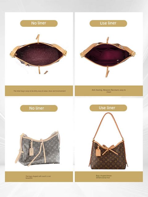 Suitable for LV carryall MM Presbyterian mother bag inner liner bag storage and finishing bag inner bag lining inner bag velvet