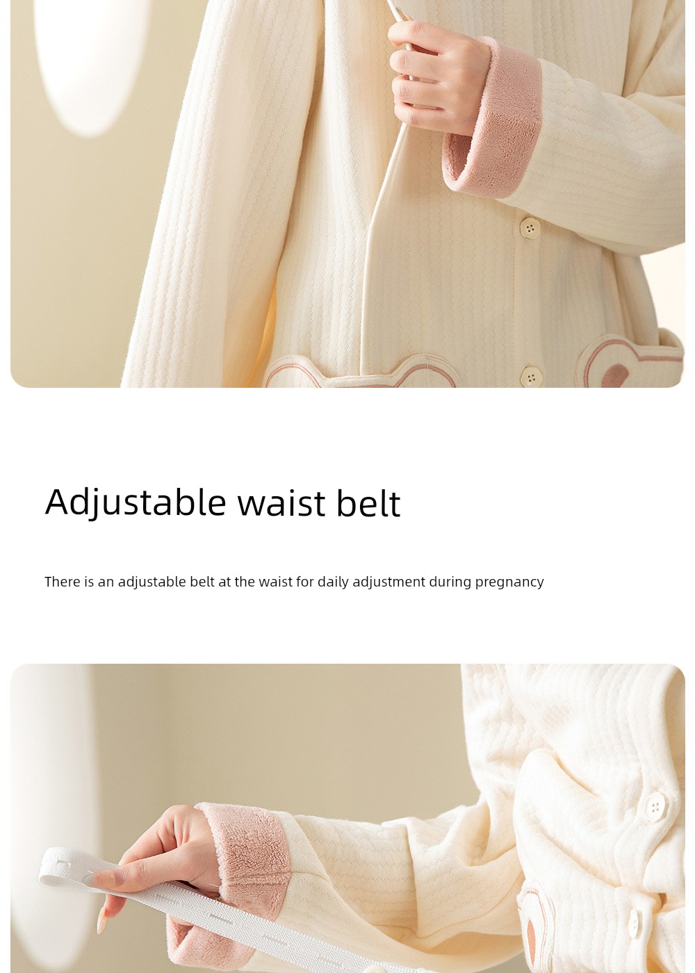 100% Pure Cotton Autumn and Winter 10A Antibacterial Maternity Wear, Class a Pure Cotton Air Cotton Layered Maternity Nursing Pajamas and Loungewear — 11