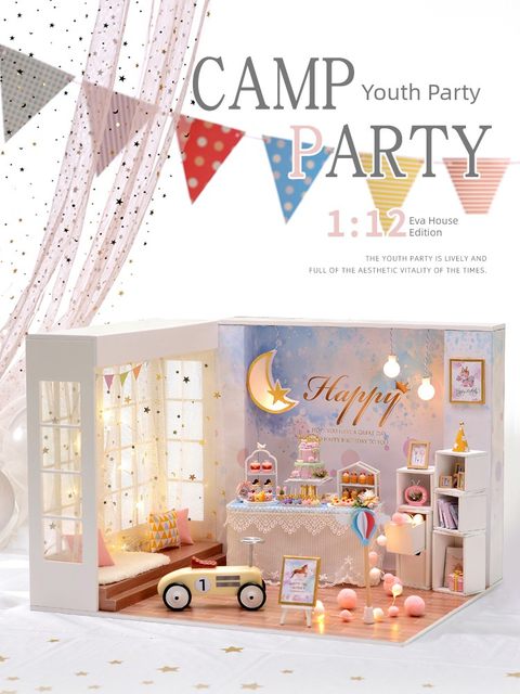 Zhiqu House DIY House Youth Party Handmade Assembly Wooden Ob11 Doll House Creative Model Toy House