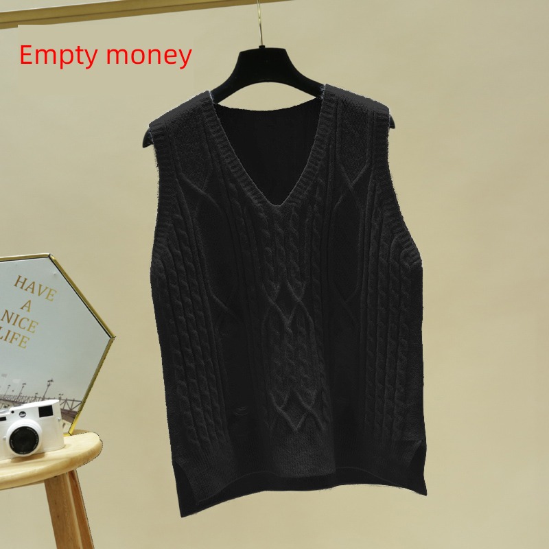 V-neck Newflower sweater Condom Versatile knitting Vest