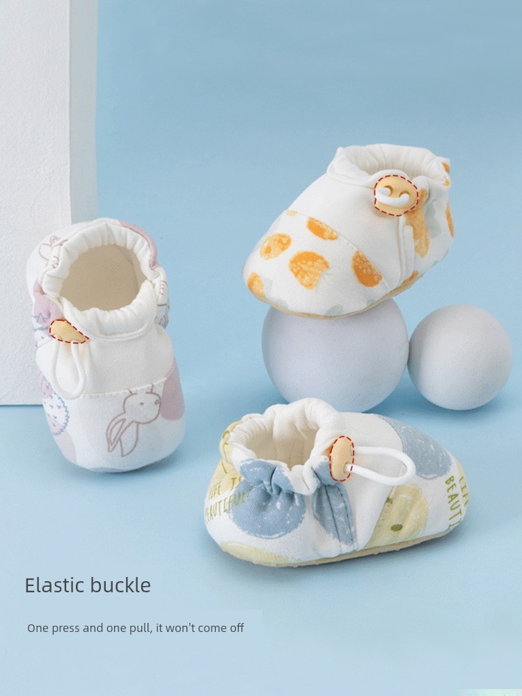 Beitais Infant Foot Covers, New Spring and Autumn Style Newborn Shoes, Soft-Soled Indoor Walking Shoes for Small Infants, Size S