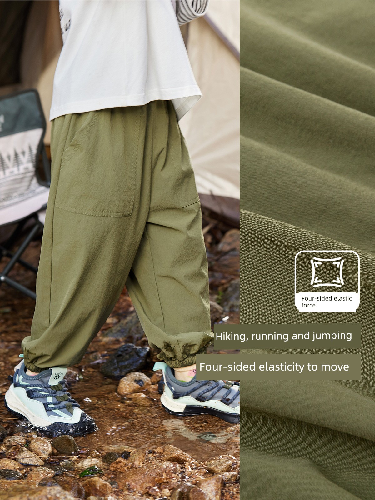 Four-Sided Stretch Baby Outdoor Boys' Autumn Pants — 2
