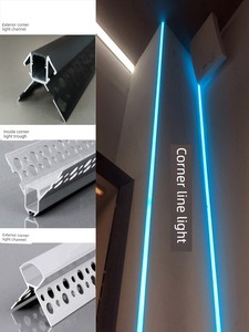 Linear Corner Light, Recessed Corner Light with Angled Illumination, Wall Corner Light Channel, Embedded Linear Light, T