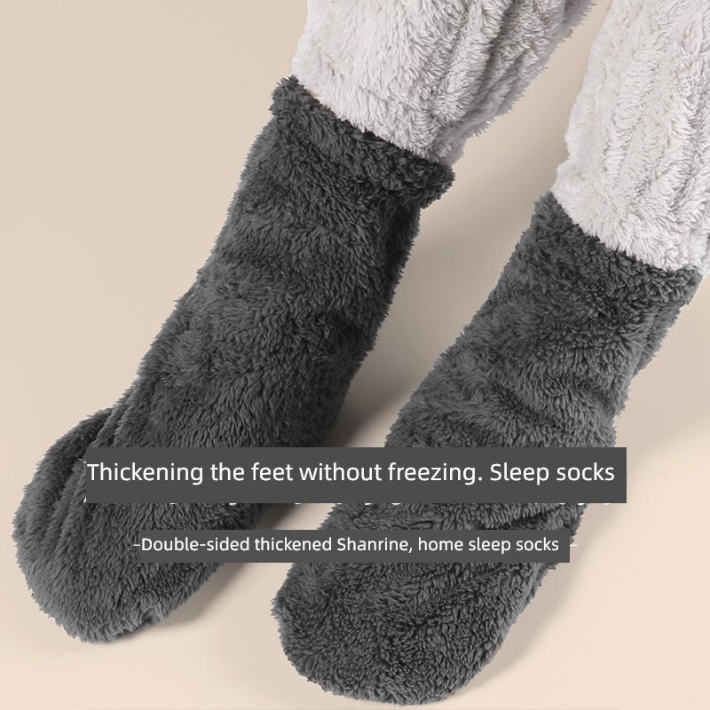 night Coral velvet keep warm Foot protection sleep Wear Of Socks