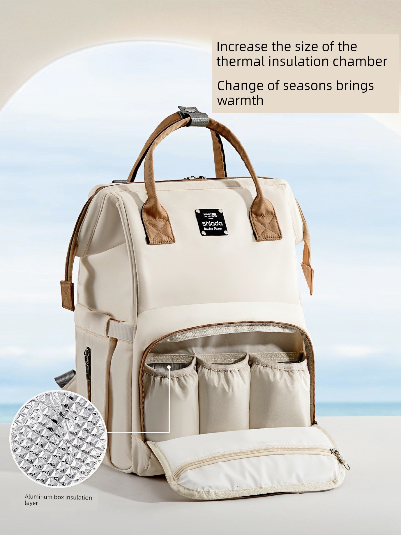 Mommy Bag for Mother and Baby, Lightweight New Style Large-Capacity Baby Outing Bag, High-Looking, Multi-Functional Backpack