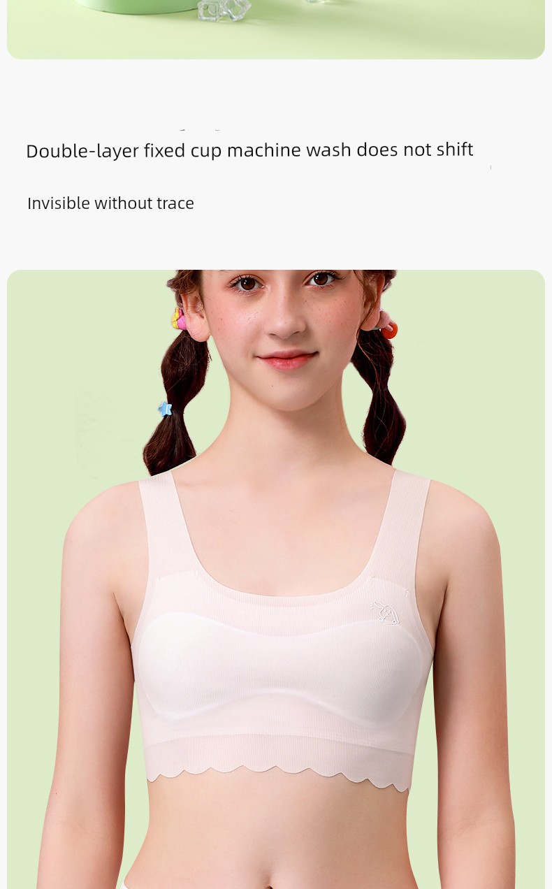 Liyingfang Girls' Vest for the Developmental Stage, Anti-Bump, Cool-Feeling Ice Silk Underwear, Tube Top for Children — 6