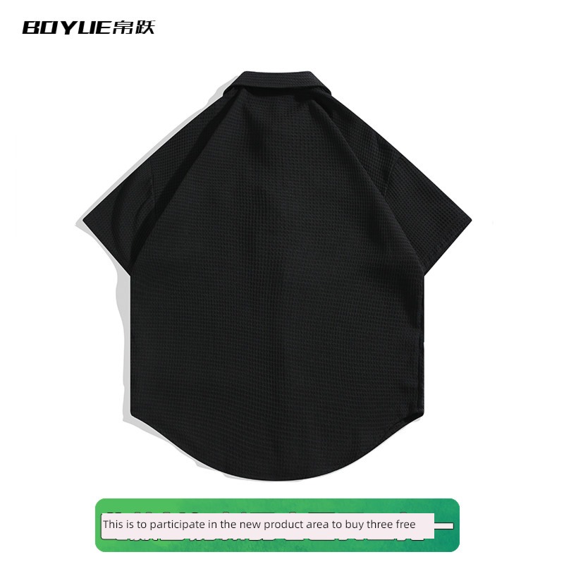 BOYUE Silk jump Short sleeve youth Lapel zipper Cardigan