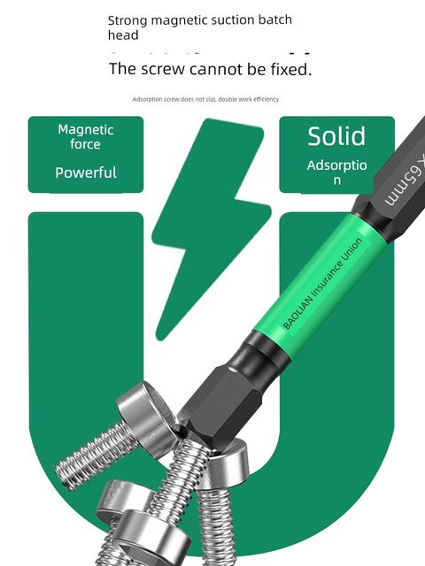 Baolian Hexagonal Hexagonal Bit Head Strong Magnetic S2 Hexagonal Steel Electric Wrench Electric Screwdriver Wind Power Drill Set