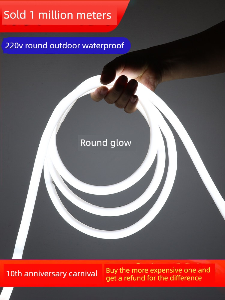 Round Advertising Signboard White Light Smart LED Light Strip