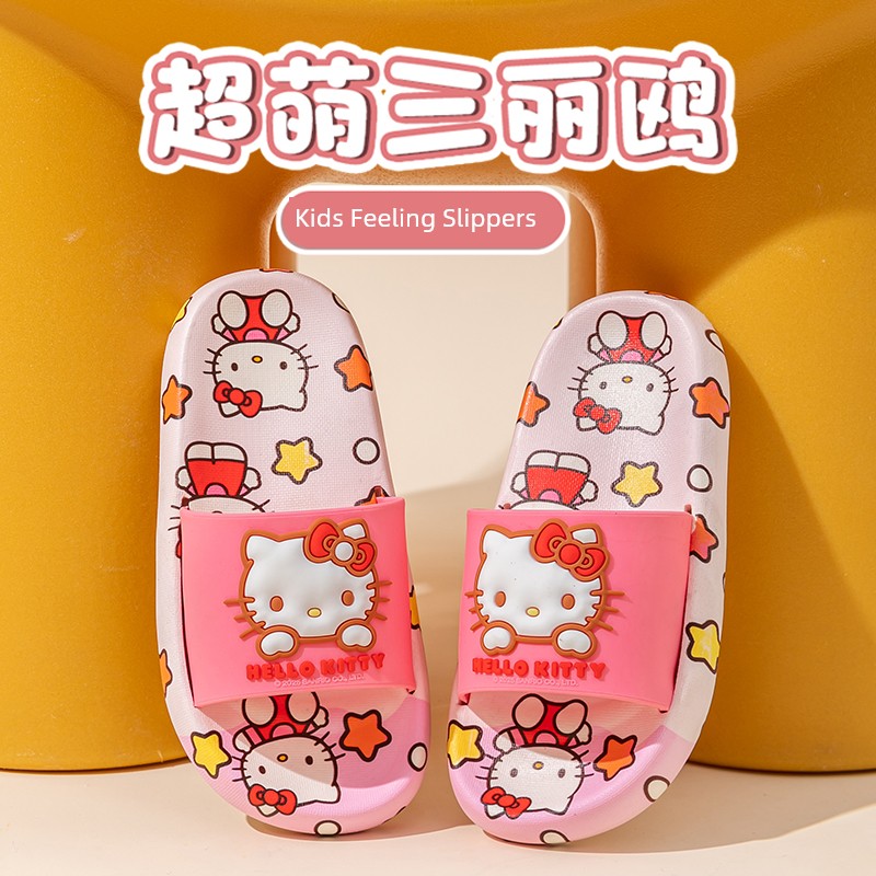 Blue-like Sanrio Kids Slippers Boys and Girls Indoor Soft Bottom Summer Non-Slip Sandals Baby's Bathroom Beach Shoes — 3