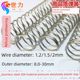 Stainless steel compression spring Compression spring wire diameter 1.2/1.5/2 outer diameter 8 10 14 16 18 20 22 25mm