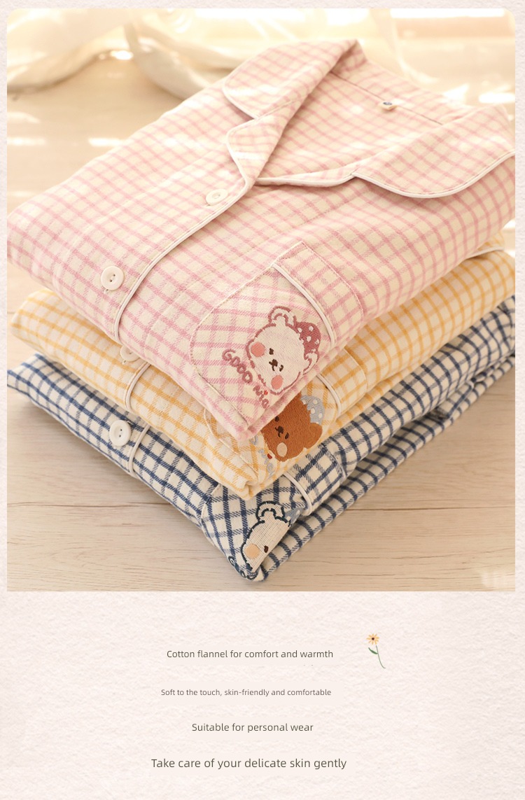 Sleep island female Sanding flannelette easy Big size lovers pajamas