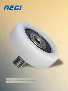 Pom Plastic Coated Bearing with Stainless Steel Screw Shaft Lever Roller Pulley Outsourcing Plastic Hard Belt Pulley Nyl