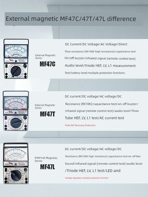 Nanjing Tianyu pointer multimeter inside and outside magnetic MF47ABCTLDF mechanical switch circuit board multimeter