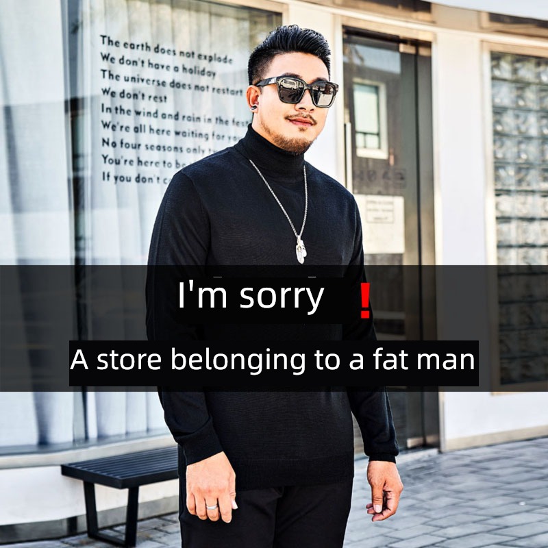 black Increase fertilizer easy the fat High collar sweater