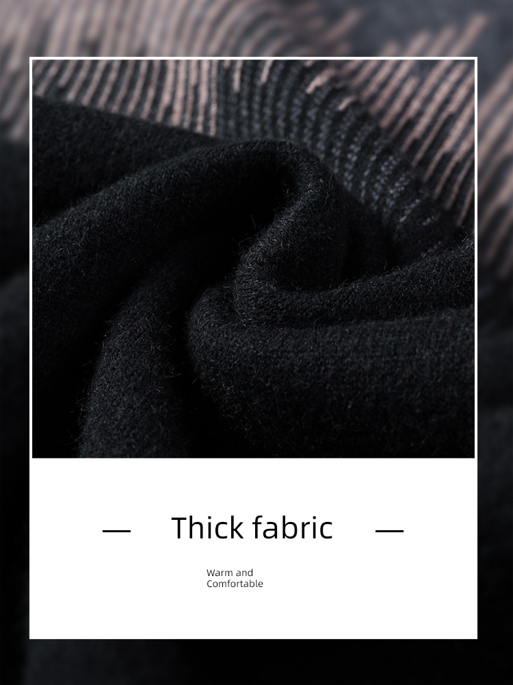 winter clothes Super nice keep warm Half high collar Middle aged and elderly sweater