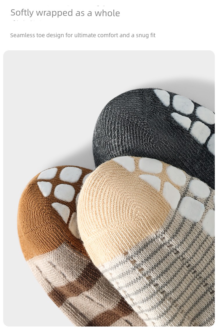 Youkeli Baby Floor Socks, Infant Mesh Mid-Tube Socks, Spring and Summer Thin Style Boys' Socks, Indoor Non-Slip Toddler Socks — 7